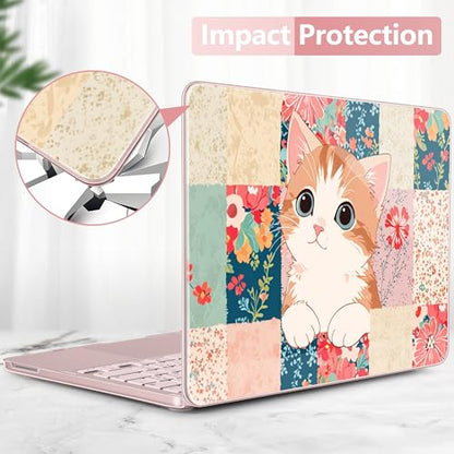 for MacBook Neo 13 Inch Case 2026 Release Model A3404, Cute Aesthetic Ultra-Slim Hard Shell with Keyboard Cover, 6-in-1 Laptop Accessories Bundle for Women Girls, Lovely Cat - color: Lovely Cat