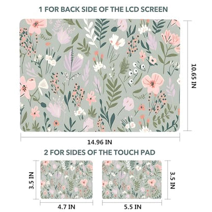 AIMSA Laptop Notebook Skin Sticker Cover Decal, 12 13 13.3 14 15 15.4 15.6 inch Laptop Vinyl Skin Sticker Netbook Cover Art Protector, Pink White Flowers Plants - color: Pink White Flowers Plants