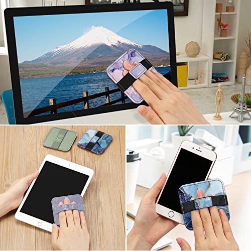 Fintie Screen Cleaning Pad, [4 Pack] Soft Cloth Car Phone Screen Cleaner | Microfiber Wipe Cleaning with Elastic Strap for iPad, iPhone, MacBook, Tablets, Laptop, Monitor (Marble) - color: Marble