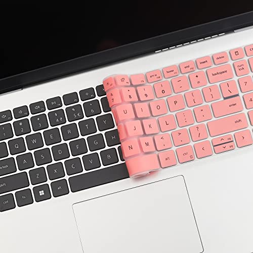 Keyboard Cover for 2022 2021 Dell Inspiron 15 3510 3511 3515 3525 5510 5515 5518 7510, Inspiron 16 7610, Dell Vostro 15 5510, Latitude 3520, Dell Inspiron 15 16 3000 5000 7000 US Keyboard Cover-Pink - color: Pink
