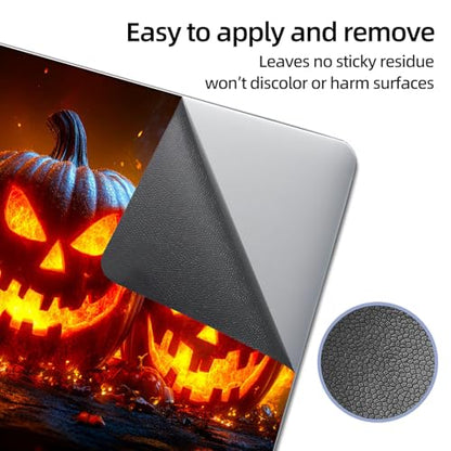 Universal Laptop Skin Sticker Decal, 12"-15.6" Aesthetic Vinyl Wrap, Glowing Jack-o-Lanterns Waterproof Notebook Cover Art Protector for MacBook HP Dell Lenovo, Fits 13" 14" 15" 15.6" - color: Glowing Jack-o-lanterns