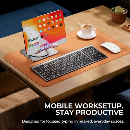 iClever Backlit Bluetooth Keyboard for Mac, BK10 Pro Ultra Slim Wireless Keyboard, Multi-Device, 7-Color Backlight, Standard Full-Size Keys, Rechargeable Compatible with Mac, Windows, iPad, Android