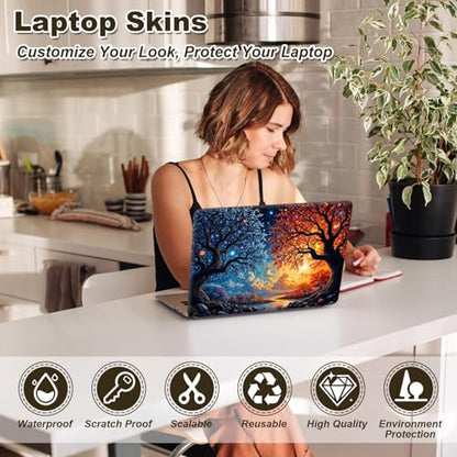 Universal Laptop Skin Sticker, 11-15.6 Inch Reusable Vinyl Laptop Skin Decal, Scratch Resistant Waterproof Cover, Easy to Trim & Apply, Tree - color: Tree