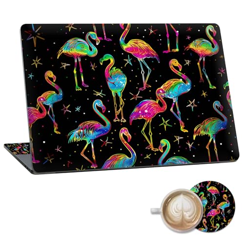 Laptop Skin Sticker Decal 15.6 Inch,12 13 13.3 14 15 15.6 in Laptop Netbook Skins for Notebook,Art Decal Removable Waterproof Scratch Resistant,Universal Vinyl Cover,Glitter Flamingo - color: Glitter Flamingo