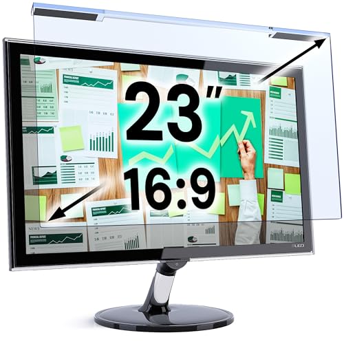 Blue Light Screen Protector for 23 Inch Computer Monitor and Laptop – Anti-UV Blue Light Blocking Film for Desktop PC, Eye Protection Filter, 20.6" x 12", 1 Pack - color: Blue Screen for Monitor, size: [1 Pack] Acrylic 23'' DIAGONAL (16:9)