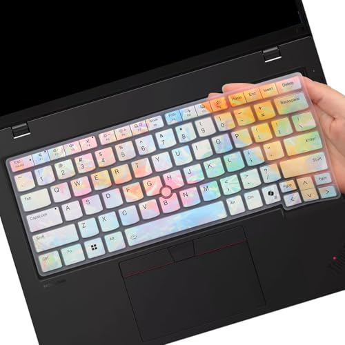 Keyboard Cover for 2026 2025 2024 Lenovo Thinkpad T14 T14s Gen 6/Gen 5 14", Thinkpad E14 Gen 7 14", Thinkpad L14 P14s Gen 6/Gen 5 14" US Layout (Not Fit T14 T14s L14 P14s Gen 4/3/2/1, E14 Gen 6/5/4) - color: Color