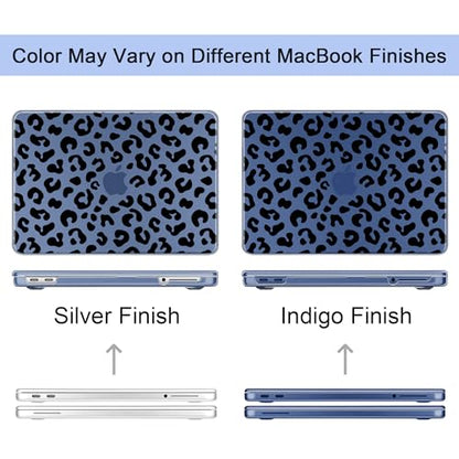 for MacBook Neo 13 inch Case 2026 (Model A3404), Artistic Leopard Pattern Ultra Slim Frosted Matte Hard Shell, Anti-Scratch & Fingerprint Resistant Cover, Leopard Indigo - color: Leopard Indigo