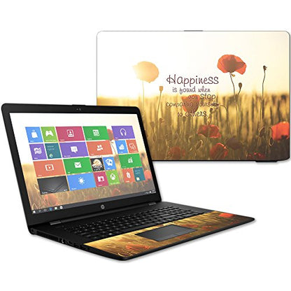 MightySkins Skin Compatible with HP 17t Laptop 17.3" (2017) - Be Happy | Protective, Durable, and Unique Vinyl Decal wrap Cover | Easy to Apply, Remove, and Change Styles | Made in The USA - color: Be Happy