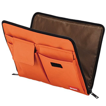 LIHITLAB Bag Laptop Sleeve with Storage Pockets (Bag-in-Bag), 7.1 x 9.8 Inches, Brown (A7553-9) - color: Brown, size: 7.1 in x 9.8 in