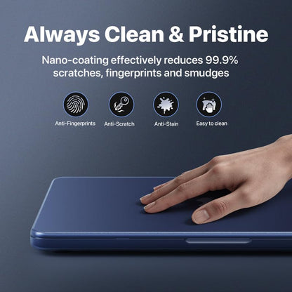 Soonjet for MacBook Air 13 inch Case M5 M4 M3 M2 2026-2022 Laptop Cover | Invisible Armor, Midnight Blue Color Match, Snap-On Design, Protective Hard Shell, Anti-Fingerprint & Scratch, Seamless Fit - color: Midnight Clear