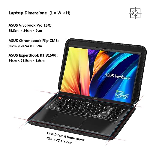 Smatree 15.6 inch Hard Laptop Sleeve for ASUS ExpertBook P1 (P1503), Vivobook Pro 15X, Chromebook Flip CM5 (CM5500), ExpertBook B1 B1500 Laptop - color: For 15.6inch ASUS Chromebook