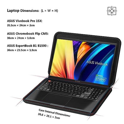 Smatree 15.6 inch Hard Laptop Sleeve for ASUS ExpertBook P1 (P1503), Vivobook Pro 15X, Chromebook Flip CM5 (CM5500), ExpertBook B1 B1500 Laptop - color: For 15.6inch ASUS Chromebook