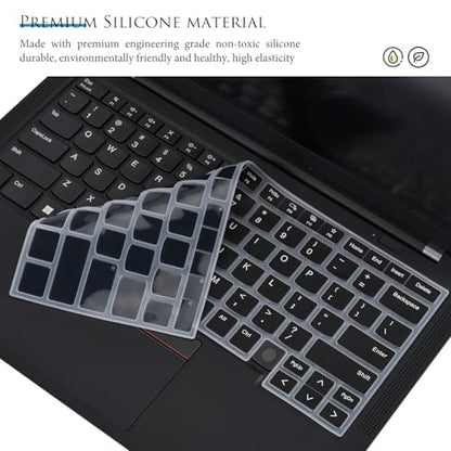 Keyboard Cover for 2025 2024 Lenovo ThinkPad X1 Carbon Gen 13 / Gen 12,Lenovo ThinkPad X1 Carbon 14" 13th 12th Keyboard Skin Protector (Not Fit X1 Carbon Gen 11/Gen 10/Gen 9/Gen 8/Gen 6/Gen 5) - Black - color: Black