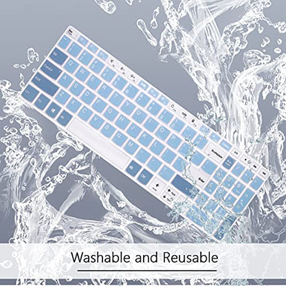 Keyboard Cover for Lenovo Yoga 7i 15.6" 16", IdeaPad 3/ 3i 15.6 17.3, IdeaPad 5/ 5i 15.6 17.3, IdeaPad Flex 5/Flex 5 15.6, Yoga Slim 7 15, IdeaPad Slim 7 15.6, ThinkBook 15/15P G2 G3 G4（Ocean） - color: Mysteryo Focean