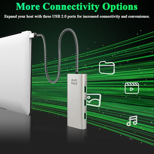 Minthouz 7-in-1 USB C Docking Station, Quad Display Hub Adapter with Dual 8K DP, 4K HDMI, VGA, 3 USB 2.0 Ports for MacBook Neo/Pro/Air, iPad Pro, iPhone 17 Pro/Pro Max, Dell HP Lenovo Windows Laptops