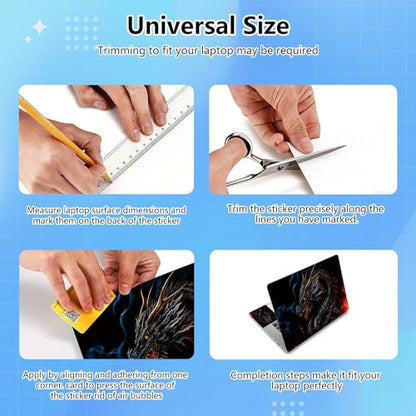 Universal Laptop Skin Sticker Decal for 11.6”12" 13" 13.3" 14" 15" 15.4" 15.6" Reusable Waterproof Scratch-Scratch Resistant Protective Vinyl Laptop Notebook Skin Stickers - China Dragon - color: China Dragon