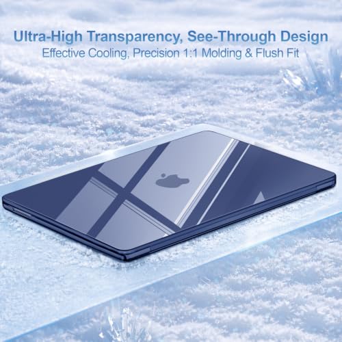 MOSISO Compatible with MacBook Neo Case 13 inch 2026 A3404 A18 Pro Chip | Ultra-thin Protective Crystal Hard Shell Case&Keyboard Cover&Screen Protector, Indigo - color: Indigo