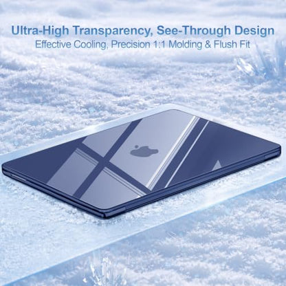 MOSISO Compatible with MacBook Neo Case 13 inch 2026 A3404 A18 Pro Chip | Ultra-thin Protective Crystal Hard Shell Case&Keyboard Cover&Screen Protector, Indigo - color: Indigo