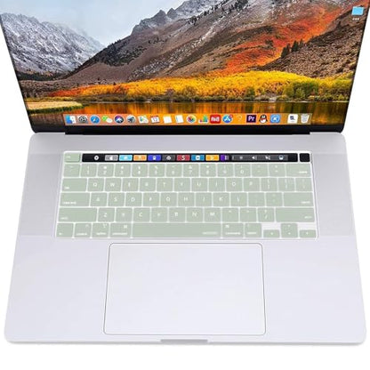 MOSISO Keyboard Cover Compatible with MacBook Pro 13 inch M2 M1 | 2023-2020 A2338 A2289 A2251&Compatible with MacBook Pro 16 2020 2019 A2141 Touch ID, Protective Silicone Skin, Sage Green - color: Sage Green