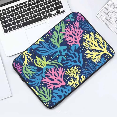 Laptop Sleeve Bag 15.4 15.6 Inch,Underwater Seaweed Colorful Protective Polyester Computer Cases Laptop Cover Briefcase Bag Tablet Travel Cover - color: LPS-018