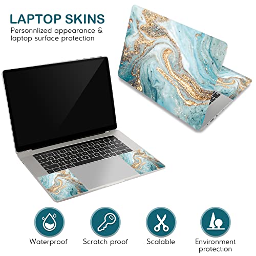DINKY Laptop Skin Sticker Decal, 12" 13" 13.3" 14" 15" 15.4" 15.6 inch Laptop Universal Reusable Vinyl Skin Stickers Cover Art Decal Notebook PC Personalized Protector-Blue Sand River - color: Blue Sand River