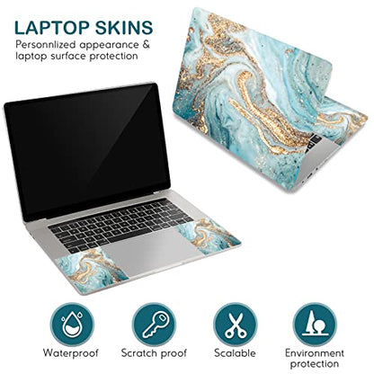 DINKY Laptop Skin Sticker Decal, 12" 13" 13.3" 14" 15" 15.4" 15.6 inch Laptop Universal Reusable Vinyl Skin Stickers Cover Art Decal Notebook PC Personalized Protector-Blue Sand River - color: Blue Sand River
