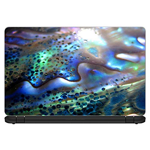 Custom Fit Made to Order Laptop Notebook Skin Vinyl Sticker Cover Decal Fits 13.3" 14" 15.6" 16" Compatible with All Major Makers | Abalone Pearl Sea Shell Green Blue - color: Style 8