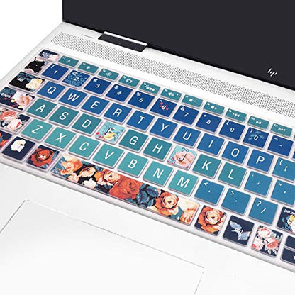 Keyboard Cover for HP Envy x360 15.6''Series/Pavilion 15/ Pavilion x360 15.6” /Envy 17 17.3" Series/Laptop 15t 17t 17-ca0011nr 17-by0040nr, Rose - color: Rose