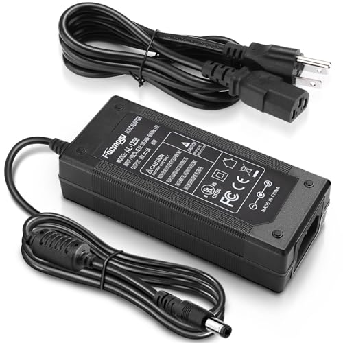 Facmogu 3 Prong 12V 5A 60W AC to DC Power Supply Adapter with 9.84ft / 3m Long Cable, 5.5x2.1mm & 2.5mm Plug, AC 100-240V to DC 12V Switching Transformer Converter for LED Strip LCD Screen - size: 12V 5A (3 Prong Plug)