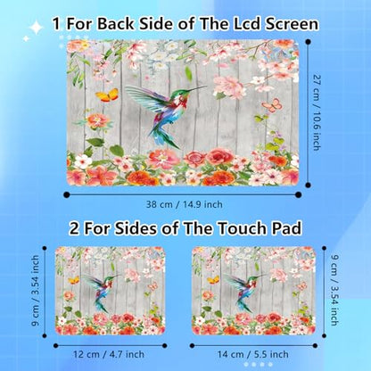 Universal Laptop Skin Sticker Decal for 11.6”12" 13" 13.3" 14" 15" 15.4" 15.6" Reusable Waterproof Scratch-Scratch Resistant Protective Vinyl Laptop Notebook Skin Stickers - Hummingbird Flowers - color: Hummingbird Flowers