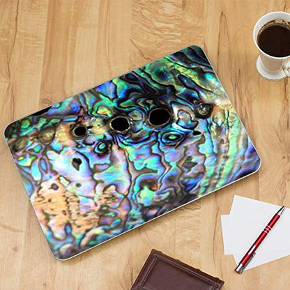 Custom Fit Made to Order Laptop Notebook Skin Vinyl Sticker Cover Decal Fits 13.3" 14" 15.6" 16" HP Lenovo Apple Mac Dell Compaq Acer | Abalone Swirl Shell Design Blue - color: Style 4