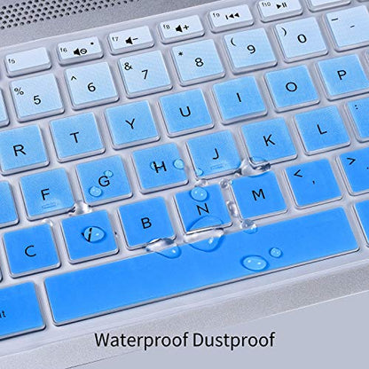 Keyboard Cover for HP Pavilion x360 14 & HP Laptop 14-dq0040nr/HP 14-dq/dh/dk 14-fq 14-cd/ce/cf HP Ultrabook 14, 14-dq5009nr 14-dq6015dx 14-dq0760dx 14-dq0762dx 14-dq0703dx 14-dq0052dx dq5043cl - color: Ombre Blue