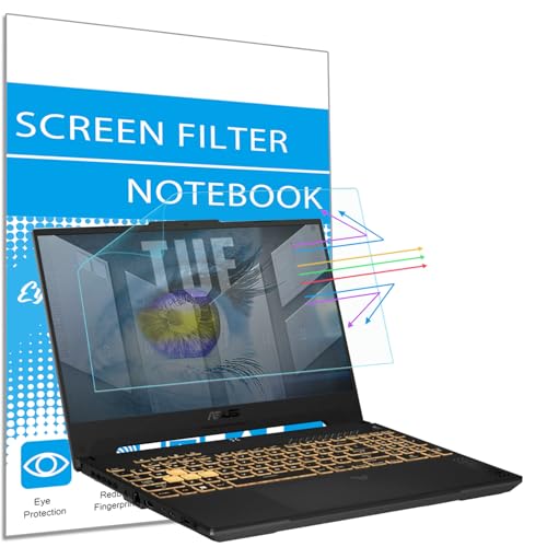 Anti Blue Light Screen Protector For ASUS TUF 15.6 Inch Gaming Laptop, ASUS VivoBook 15, ZenBook 15/ZenBook Pro 15, Rog Zephyrus G15, TUF A15 F15, Blue Light Blocking & Anti Glare Screen Filter - color: Anti Blue Light