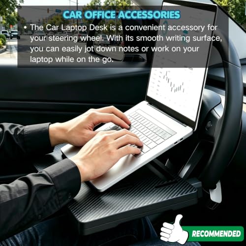 Car Tray for 2023 2024 2025 Honda Pilot | ABS Material Multi Functional Steering Wheel Desk Folds Into Storage Box For Working Dining