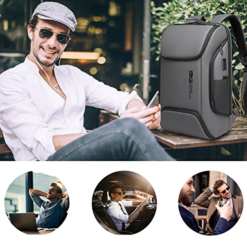 BANGE Business Laptop Smart backpack Can Hold 15.6 Inch Laptop Commute Backpack Carry on bag for men and women (Grey) - color: Grey