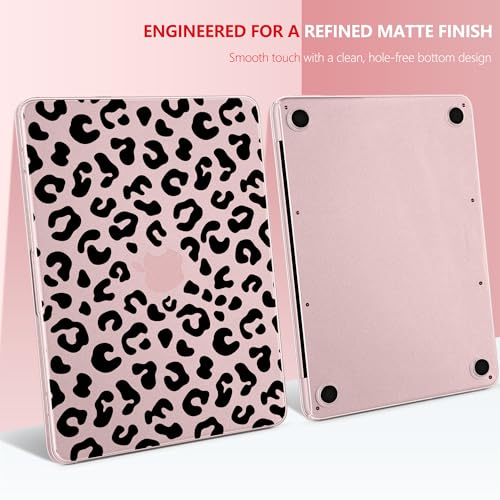 for MacBook Neo 13 inch Case 2026 (Model A3404), Artistic Leopard Pattern Ultra Slim Frosted Matte Hard Shell, Anti-Scratch & Fingerprint Resistant Cover, Leopard Blush - color: Leopard Blush