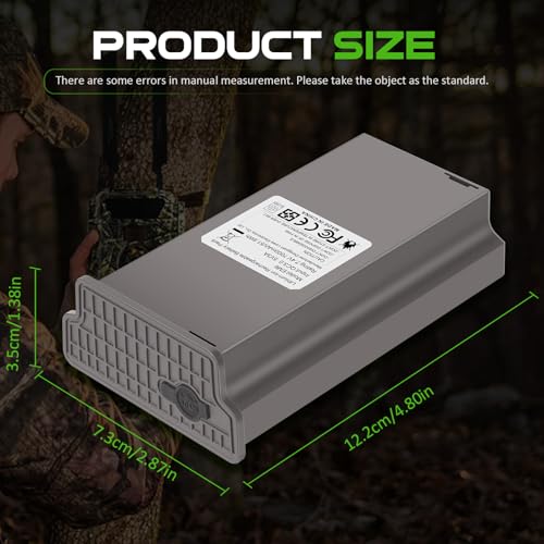 7000mAh 2-Pack Rechargeable Reveal Lipo Lithium Battery Trail & Game Camera Battery Compatible with Tactacam Pack Reveal Hunting Camera X, X Pro, Pro 3.0, X Gen 2.0, X Gen 3.0, XB, SK - 7.4V 51.8WH - size: 8.8*4.87*1.38inch 2PS