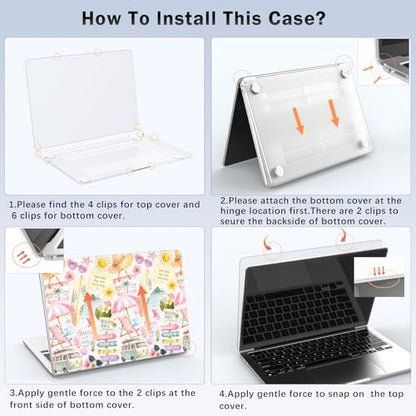 Compatible with MacBook Neo 13 inch Case 2026 Cute Sea Beach Bus | Release Model A3404 with A18 Pro Chip | Vacation Protective Hard Shell Matte Cover for MacBook Neo 13'' - color: Beach B, size: MacBook Neo 13 inch