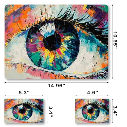 Laptop Decal Sticker Skin Cover, 11.6”12" 13" 13.3" 14" 15" 15.4" 15.6 inch Laptop Netbook Universal Vinyl Skin Sticker Cover Waterproof Notebook PC Protector (2 Wrist Pad Included), Evil Eye - color: Evil Eye
