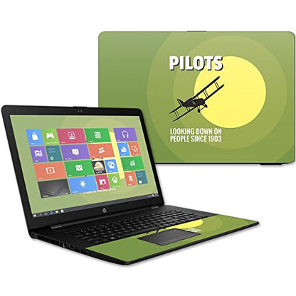 MightySkins Skin Compatible with HP 17t Laptop 17.3" (2017) - Pilots | Protective, Durable, and Unique Vinyl Decal wrap Cover | Easy to Apply, Remove, and Change Styles | Made in The USA