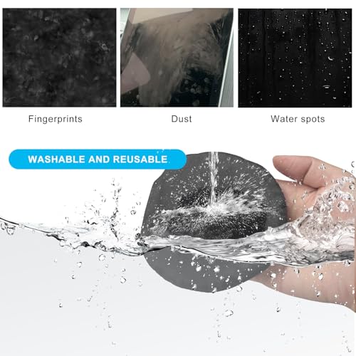 Ohleats Car Screen Cleaner, 4.33"×4.33" Microfiber Auto Screen Cleaning Pad, Foldable Touch Screen Cleaner Cloth for Vehicle Dashboard LCD Display, Interior Car Accessories (Round, 2PCS) - color: Round,2Pcs