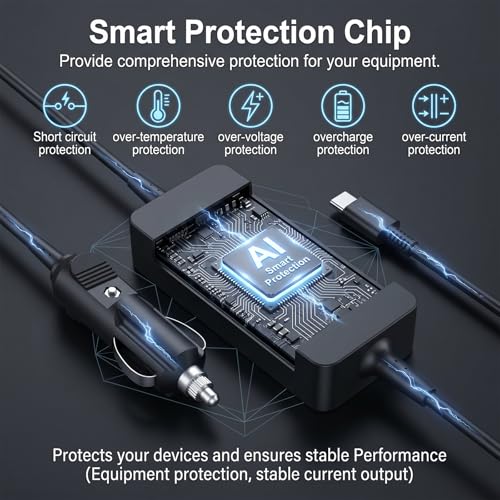 165W Laptop Car Charger USB-C for Dell Pro Max 16 18 Plus MB16250 MB18250 | For Pro Max 16 14 Premium MA16250 MA14250,Precision 5690 5680 3580 3581,for Latitude 5340 5440 5540 7340 7640 9440