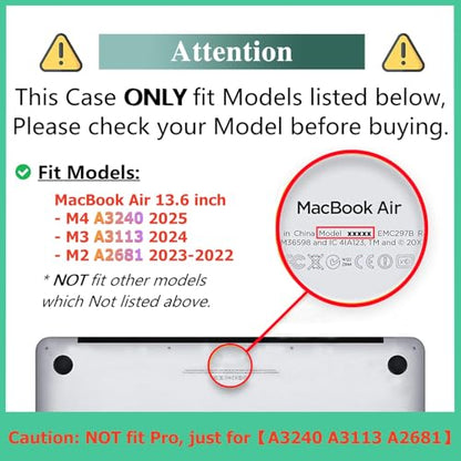 DTangLsm for MacBook Air 13 inch Case 2026 2025 2024-2022 M5 M4 M3 M2 A3449 A2681 A3113 A3240, Elegant Textured Leather Hard Case for MacBook Air M5 13.6 inch Cover+Keyboard Skin,Lilac Embossed Floral - color: #2 Lilac