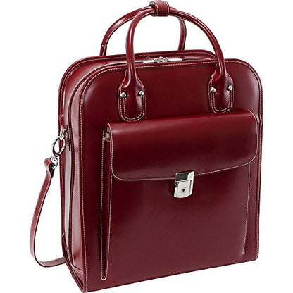 McKleinUSA, W Series, LA Grange, Top Grain Cowhide Leather, 15" Leather Vertical Patented Detachable -Wheeled Ladies' Laptop Briefcase, Mint (96492), 14.4"x8.75"x18.5" - color: Mint, size: 14.4"x8.75"x18.5"