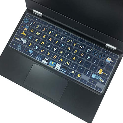Silicon Keyboard Cover for 11.6" Lenovo Chromebook C330 C340, Flex 11, 100e 300e 500e N20 N21 N22 N23, 14" N42 N42-20, Cat - color: Cat