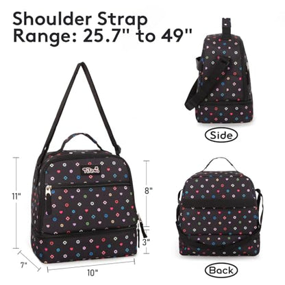 Tilami Rolling Backpack for Kids 19 inch with Lunch Bag Wheeled Laptop Backpack,Colors - color: Colors