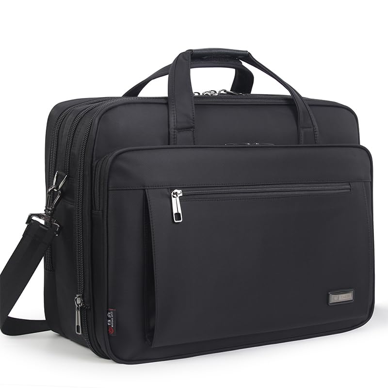 Large Briefcases For Men Canvas Tote Bag 15.6 Inch 17 Inches 19 Inch Laptop Case Work Bags Office Messenger Bag Business File - size: Ultra Large Size (19 Inches)