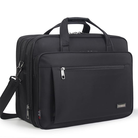 Large Briefcases For Men Canvas Tote Bag 15.6 Inch 17 Inches 19 Inch Laptop Case Work Bags Office Messenger Bag Business File - size: Large Size (17 Inches)