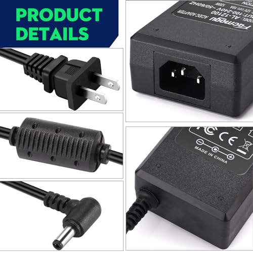 Facmogu 12V 10A Power Supply AC to DC Adapter, AC to DC Converter 100V-240V to 12V 10A 120W, 12 Volts 10 Amps Power Transformer 5.5x2.5mm & 5.5x2.1mm Tip, Desktop Regulated Power Adapter - size: 12V 10A (2 Prong Plug)
