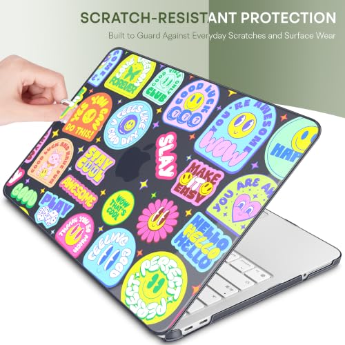 Compatible with MacBook Neo 13 inch (2026 Release A3404) (A18 Pro) with Liquid Retina Display, Printed Slim Protective Case with Screen Protector & Keybaord Cover, Cartoon Stickers - color: Cartoon stickers